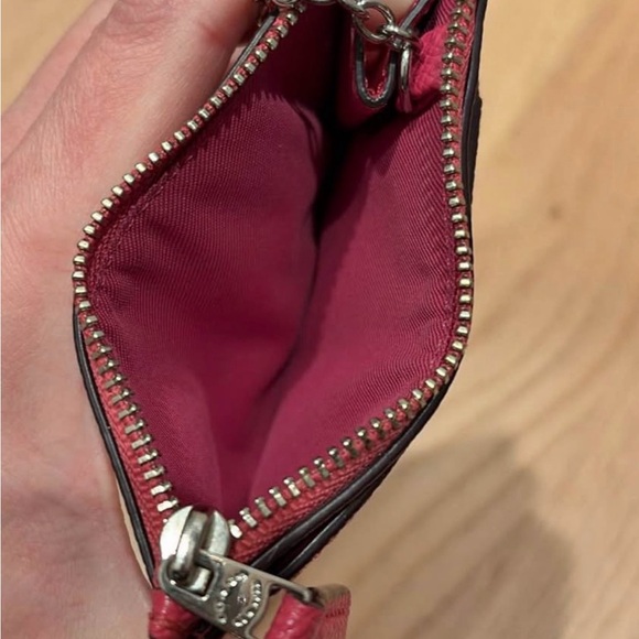 Coach Pink Leather Keychain Pouch - Picture 3 of 3